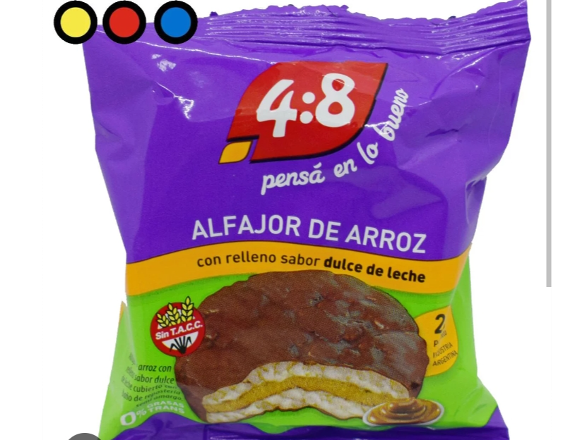 Alfajor de arroz de chocolate negro