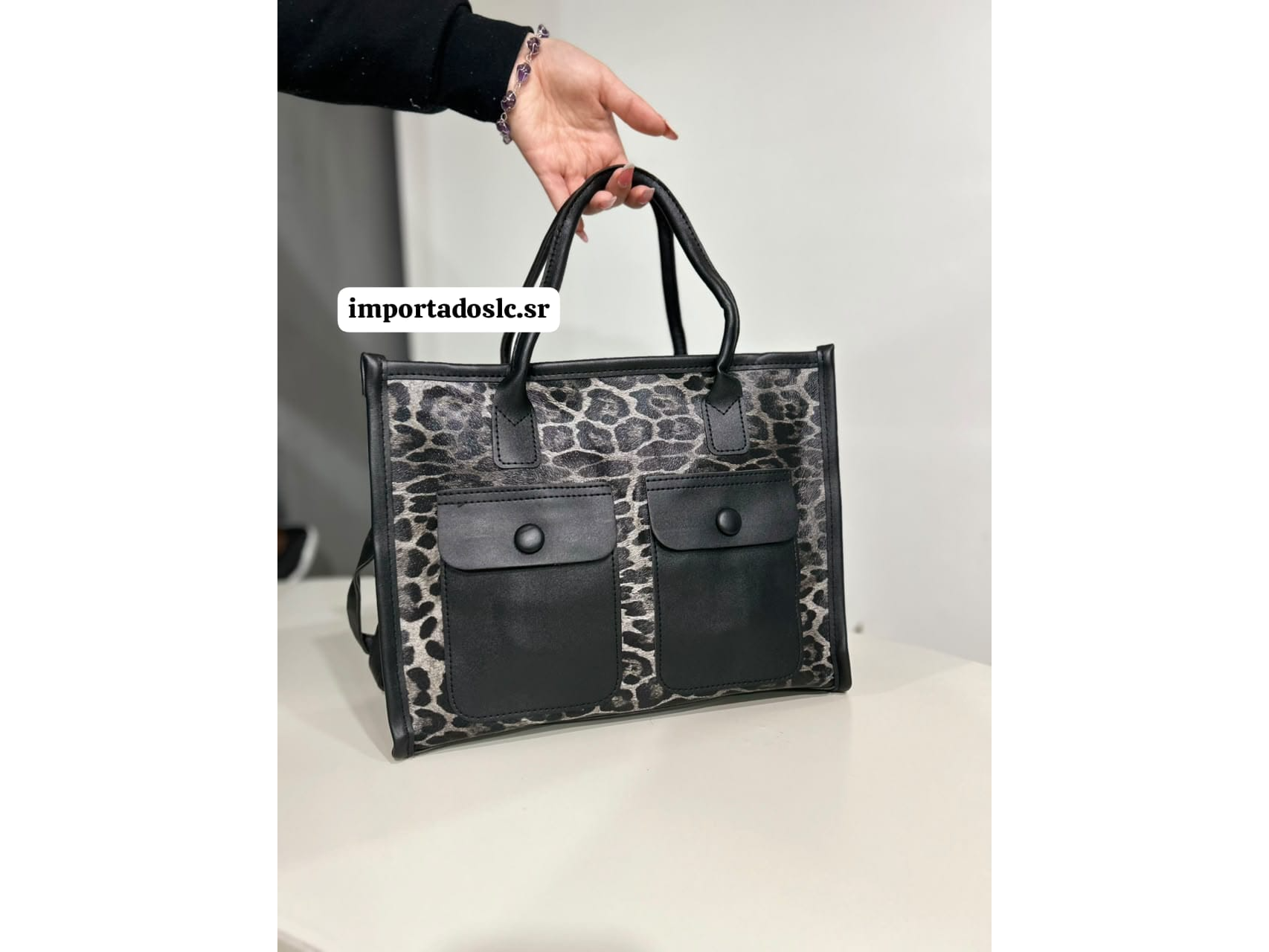 Cartera print negro