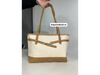 Cartera beige con marrón