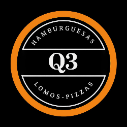 Logo Q3 hamburguesas pizzas y lomos