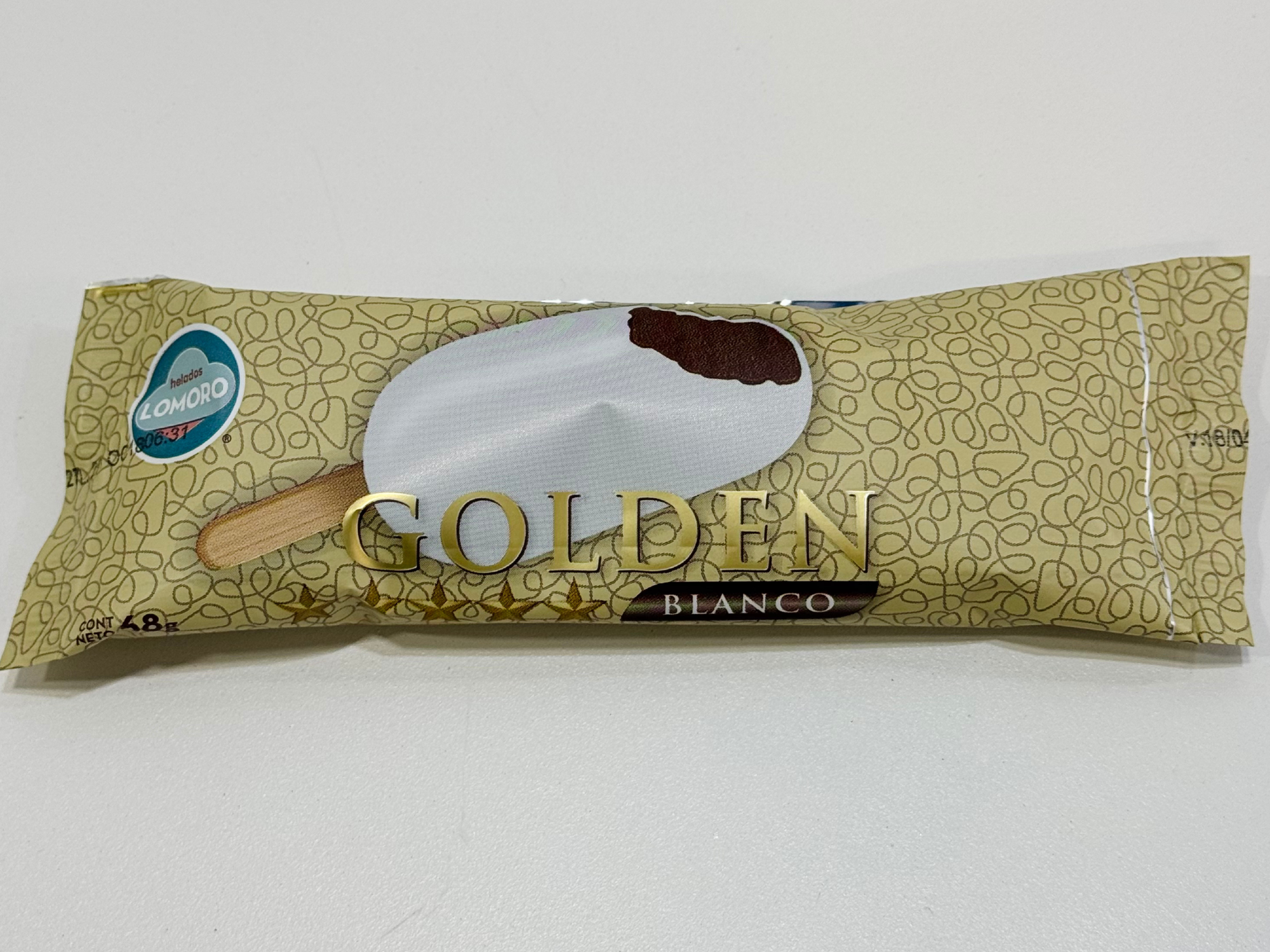 Palito bombón golden blanco