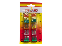 FUSIBLE FICHA x BLISTER DE 10 SURTIDOS