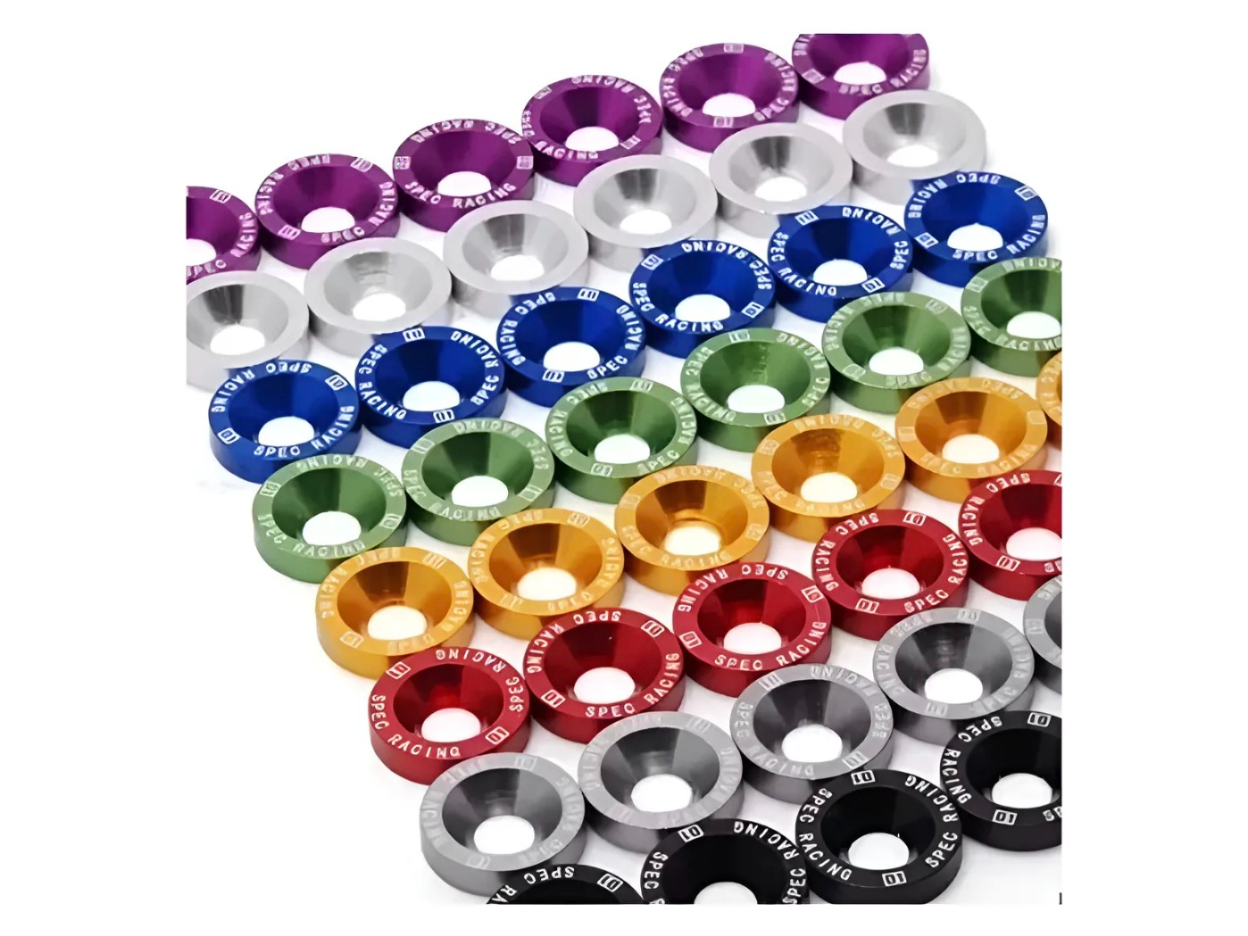 KIT x 10 ARANDELAS ANODIZADAS x 8 COLORES VARIOS