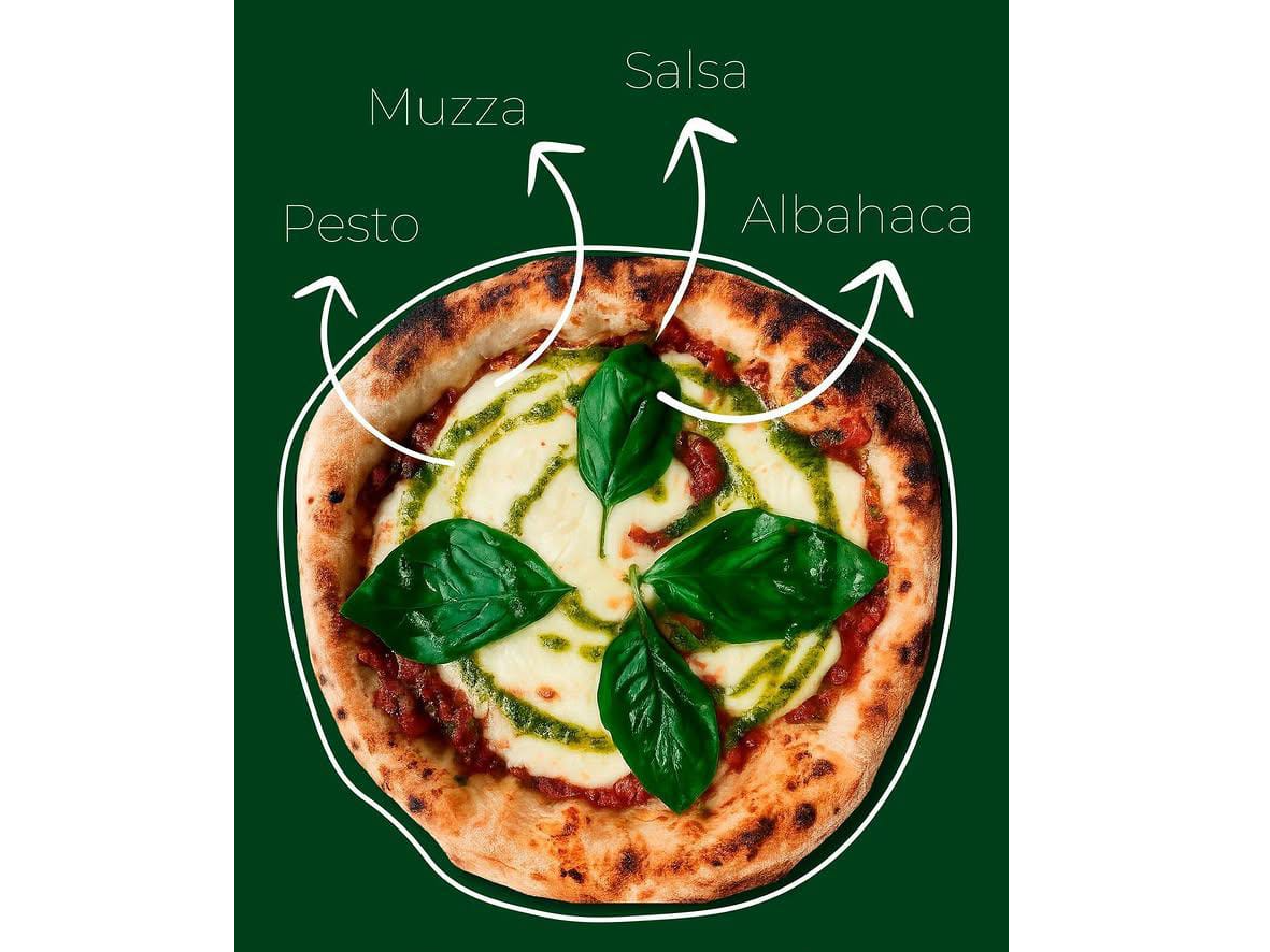 Pizza Margarita x 4 Porciones