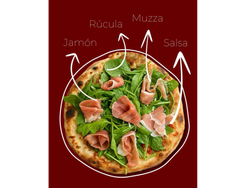 Pizza Rucula x 4 porciones