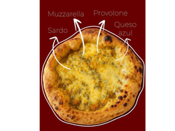Pizza 4 Quesos x 4 porciones