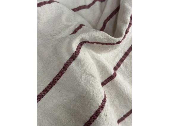 Mantel Tusor Rayado bordo