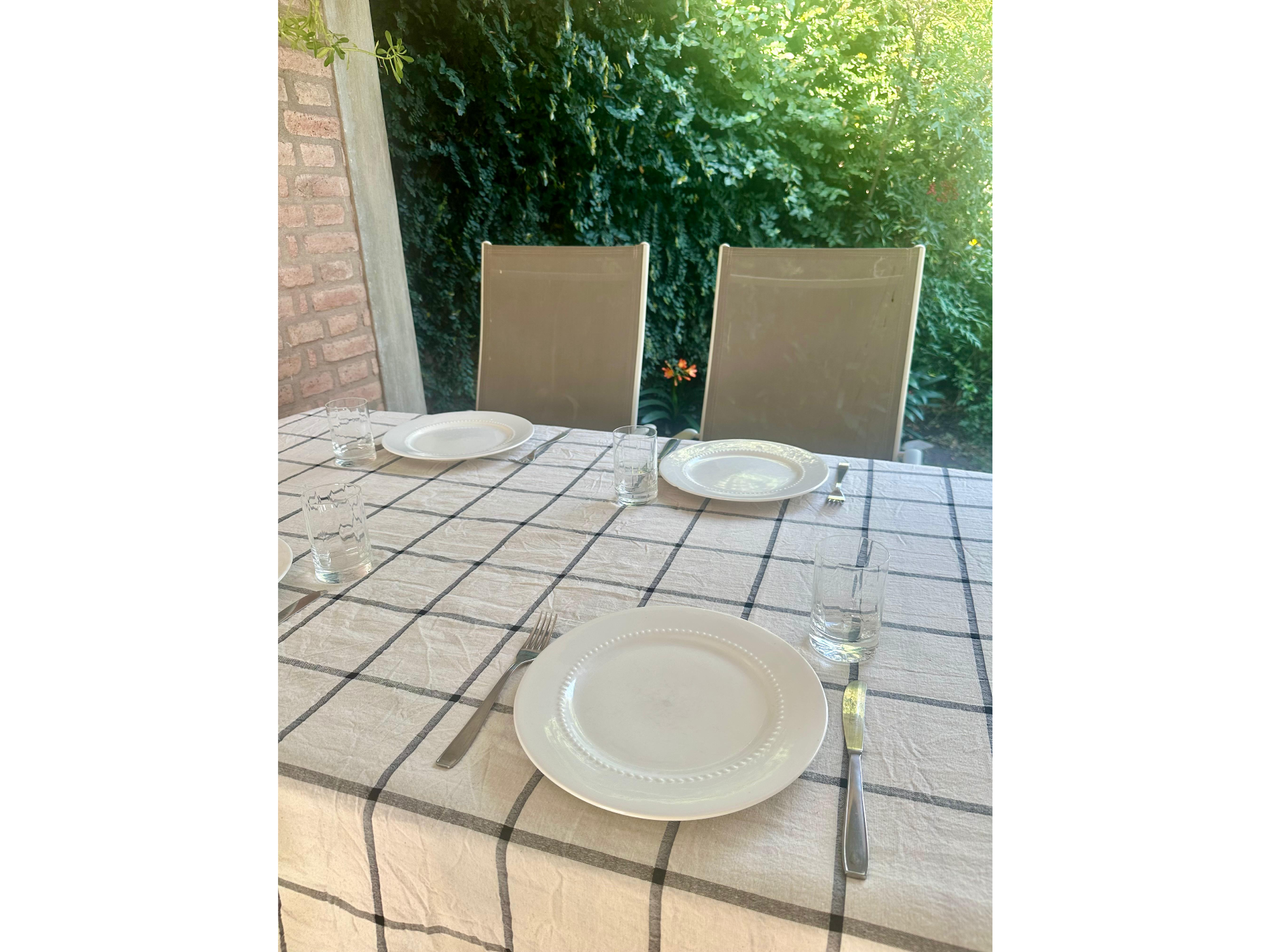 Mantel Tusor cuadriculado