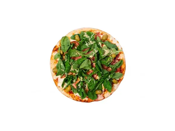 Pizza Jamon crudo, Rucula y Parmesano