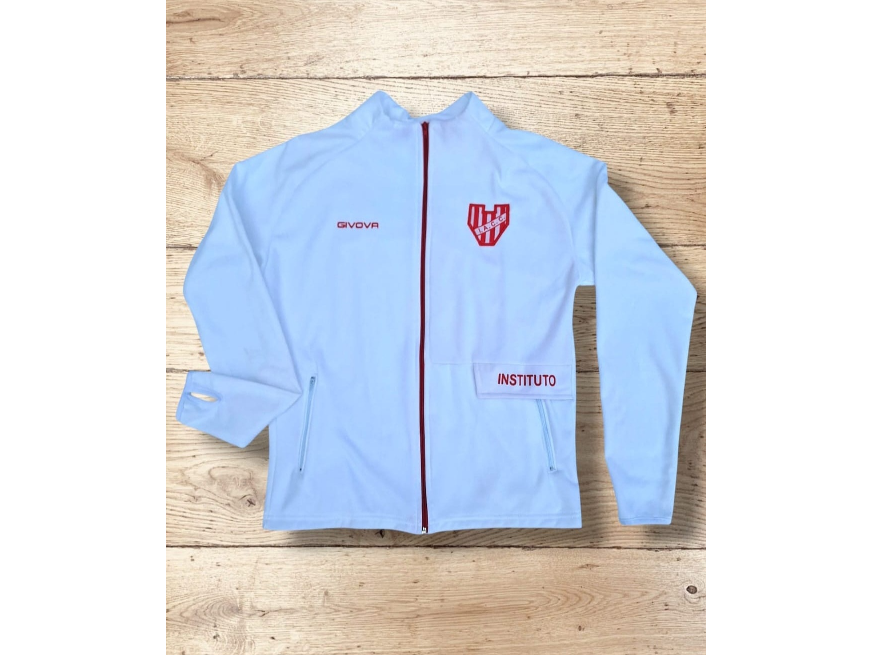 Campera blanca solapa