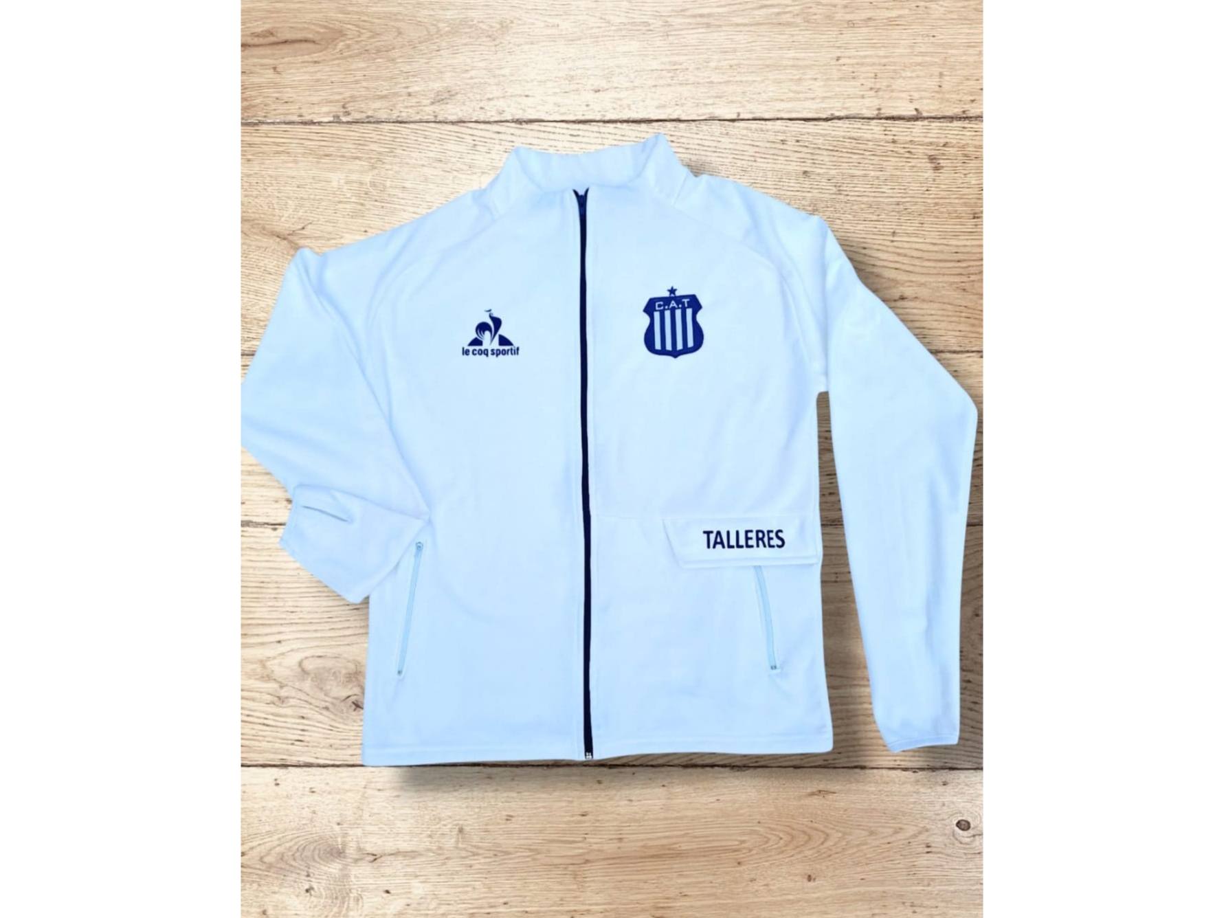 Campera blanca solapa