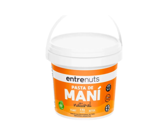 PASTA DE MANÍ NATURAL 4 X 1 KG