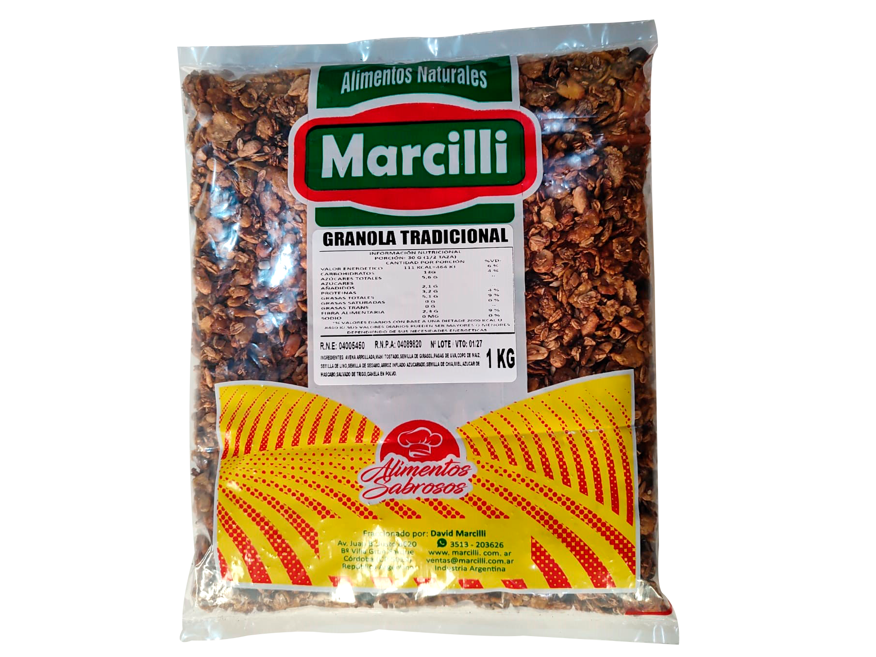 GRANOLA TRADICIONAL 5 X 1 KG