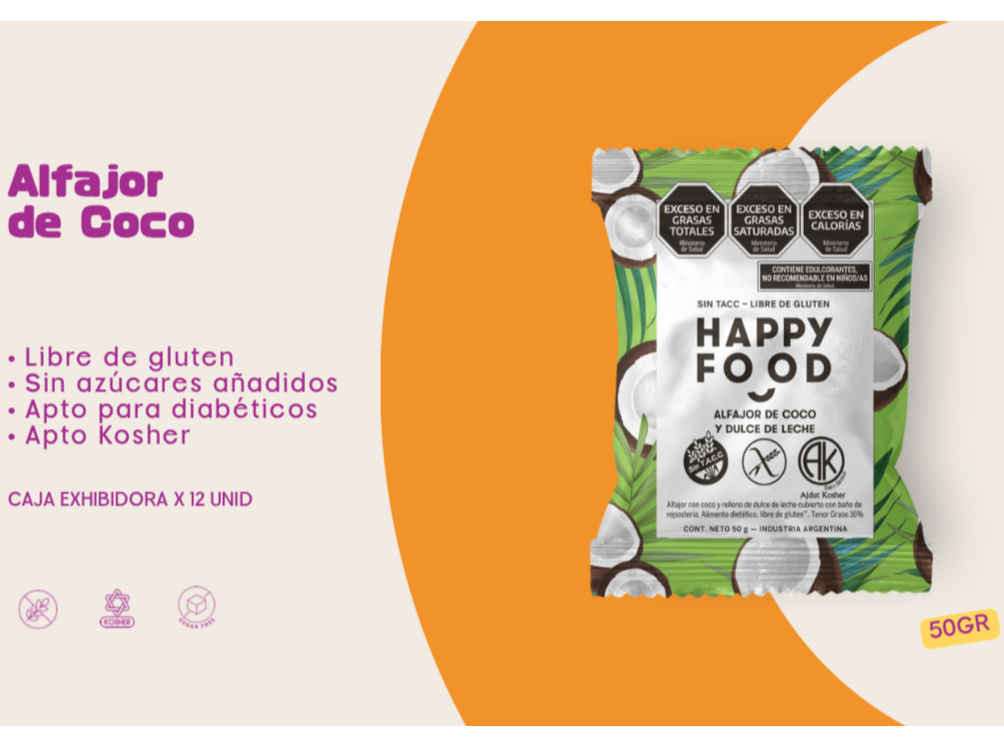 ALFAJOR DE COCO SIN T.A.C.C x 12 u.