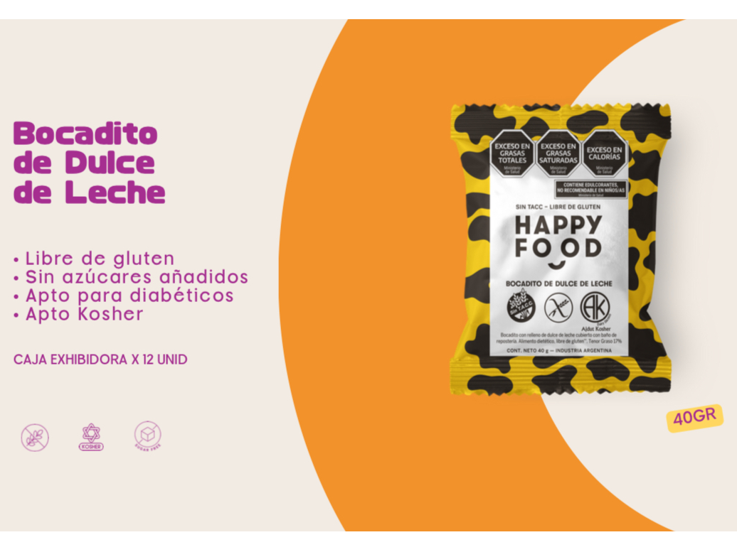 BOCADITO DE DULCE DE LECHE SIN T.A.C.C x 12 u.