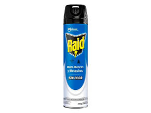 Raid Insecticida Aerosol Mosca Mosquito Azul 380cm