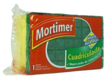 Esponja Mortimer cuadriculada