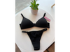 CONJUNTO TRIANGULO ALGODON. NEGRO