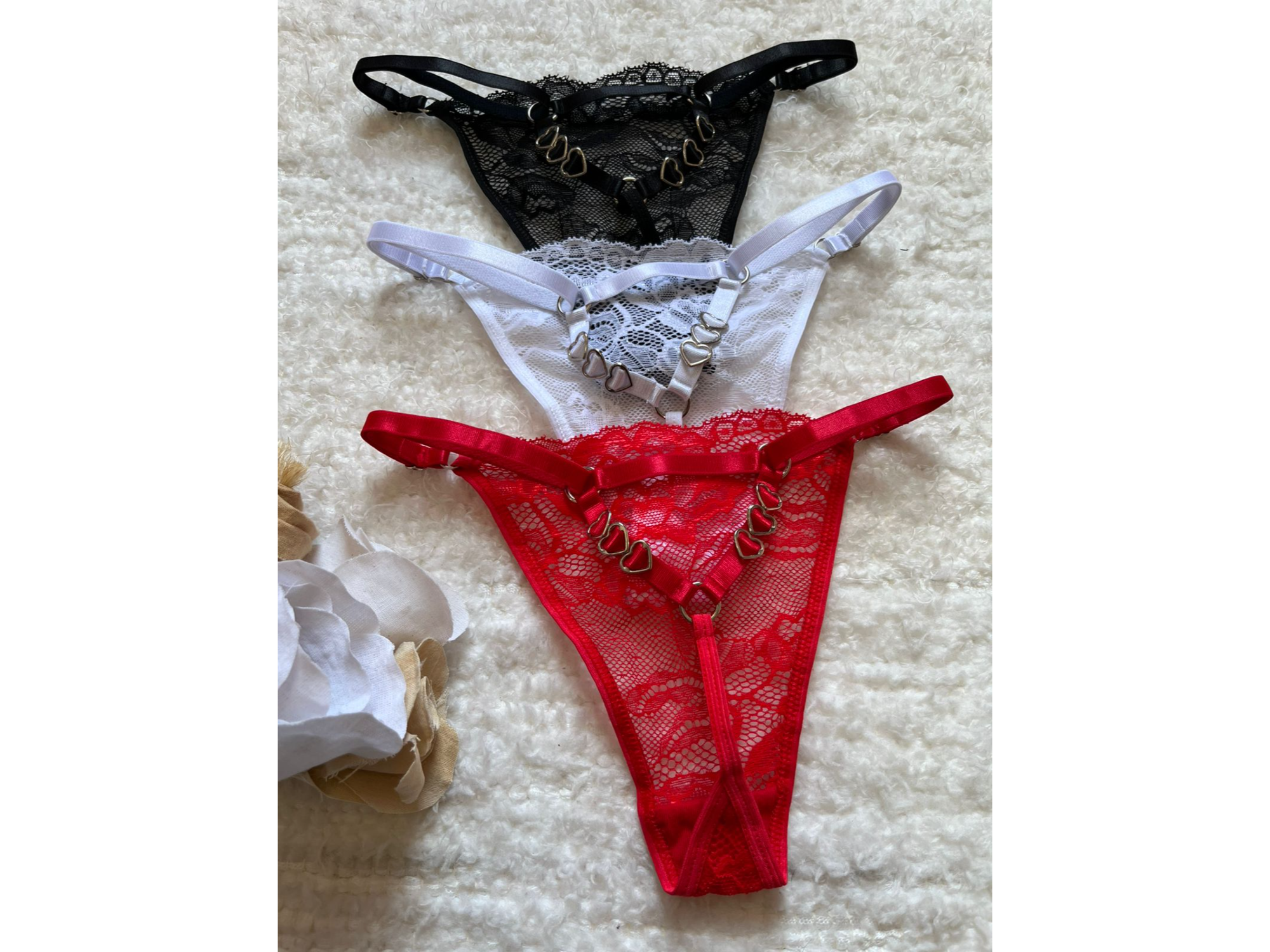 COLALES EROTICA CORAZON. ROJO