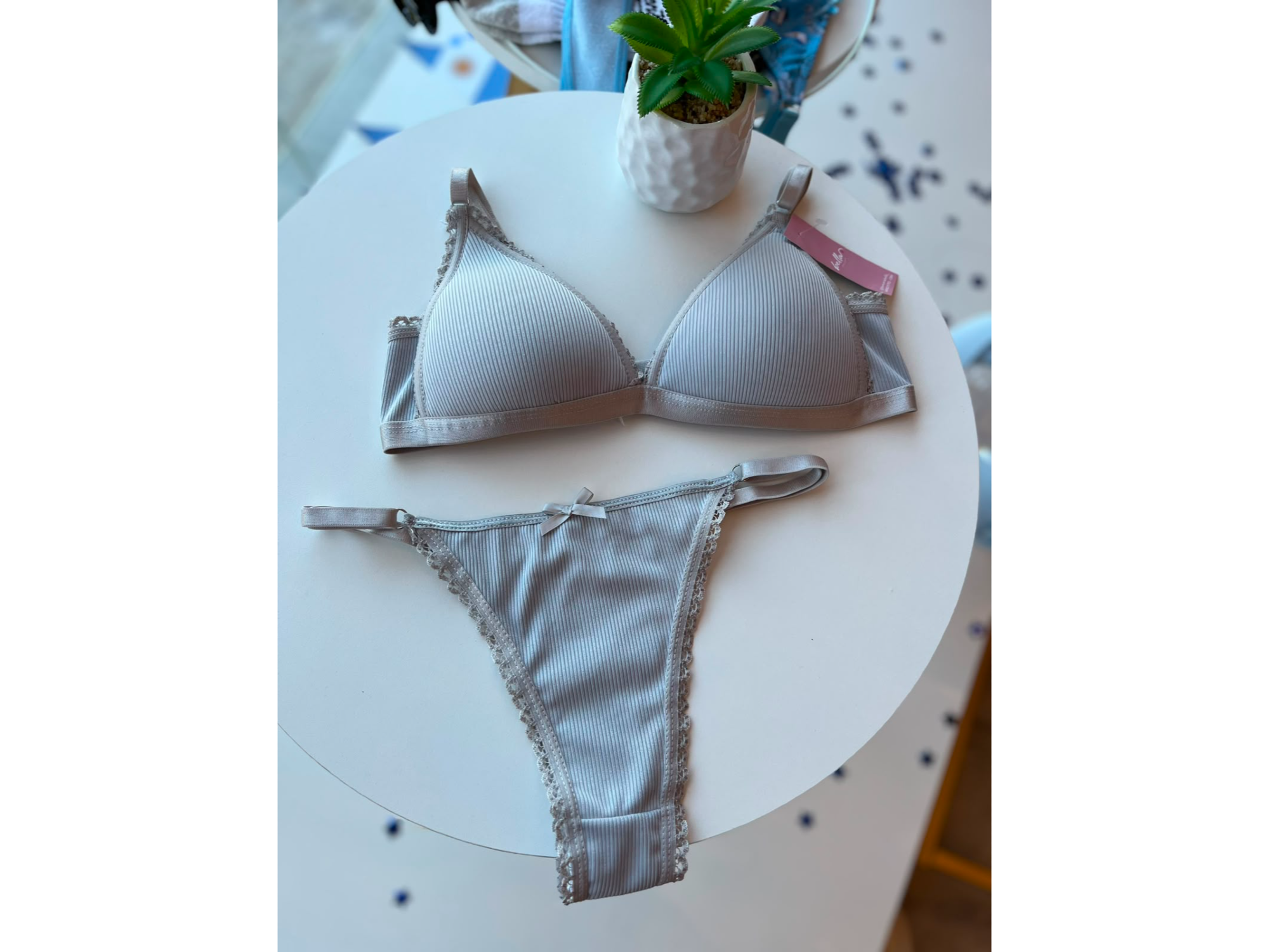Conjunto triangulo Morley c/les regulable. GRIS