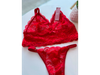 BRALET ESTILO TOP DE ENCAJE. ROJO