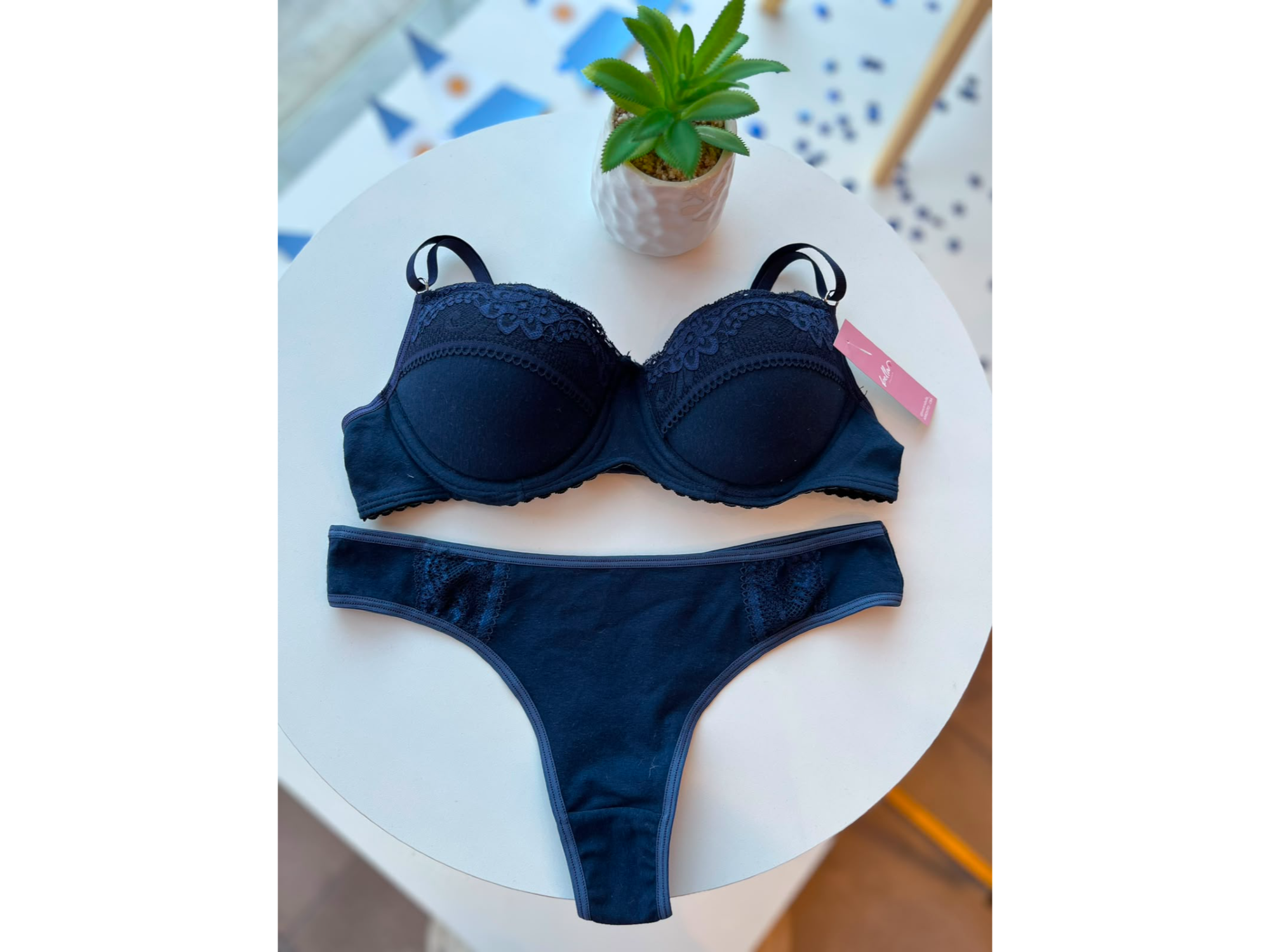 Conjunto con arco algodon c/colales basica