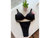 CONJUNTO TRIANGULO ALGODON. NEGRO