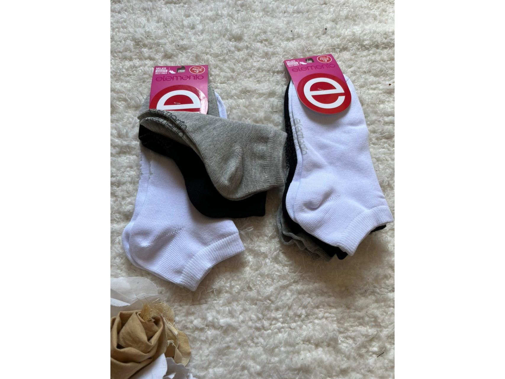 PACK DE 3 SOQUETES MUJER ELEMENTO