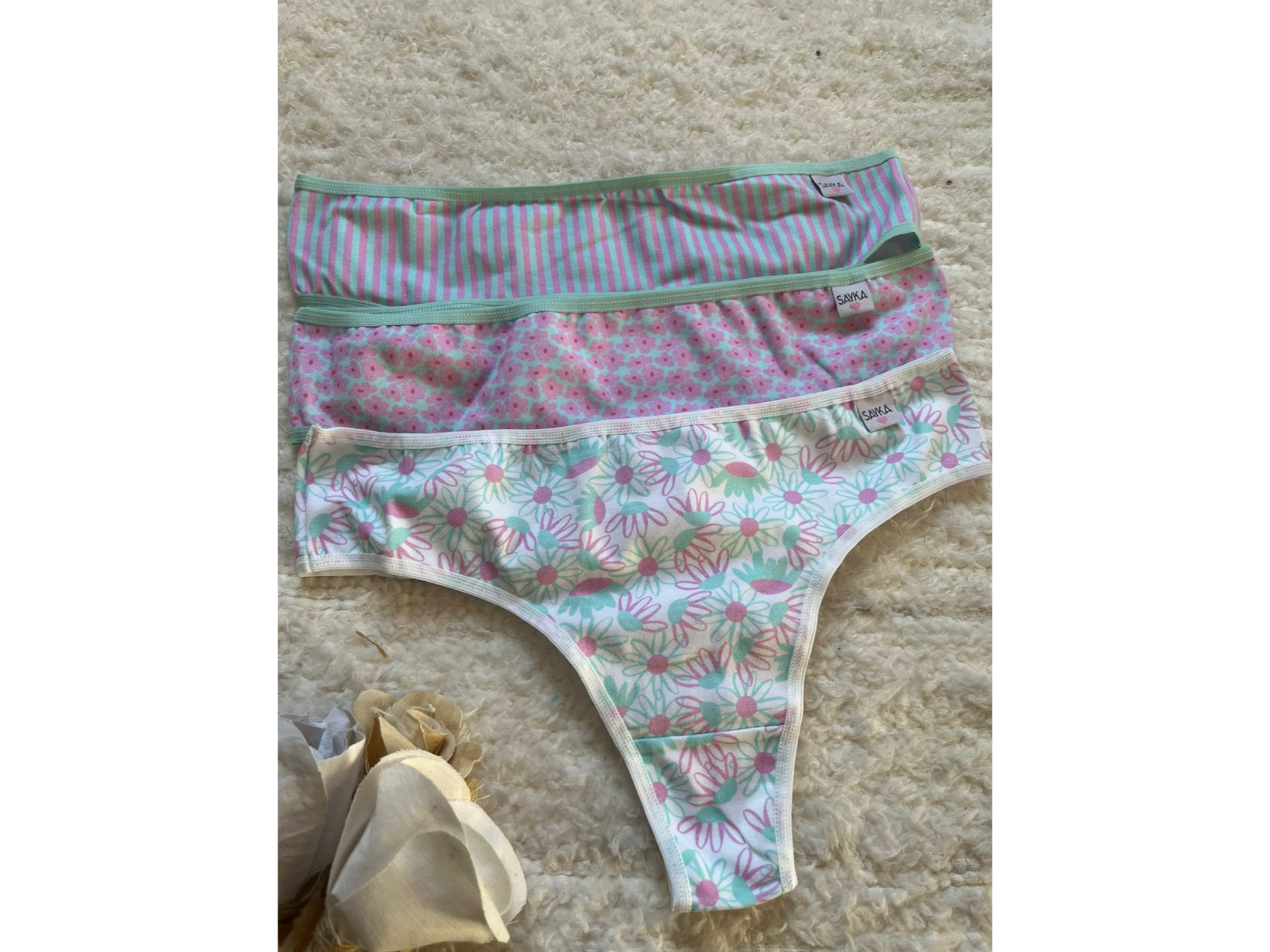 PACK DE 3 CULOTTE LESS DE ALGODON.