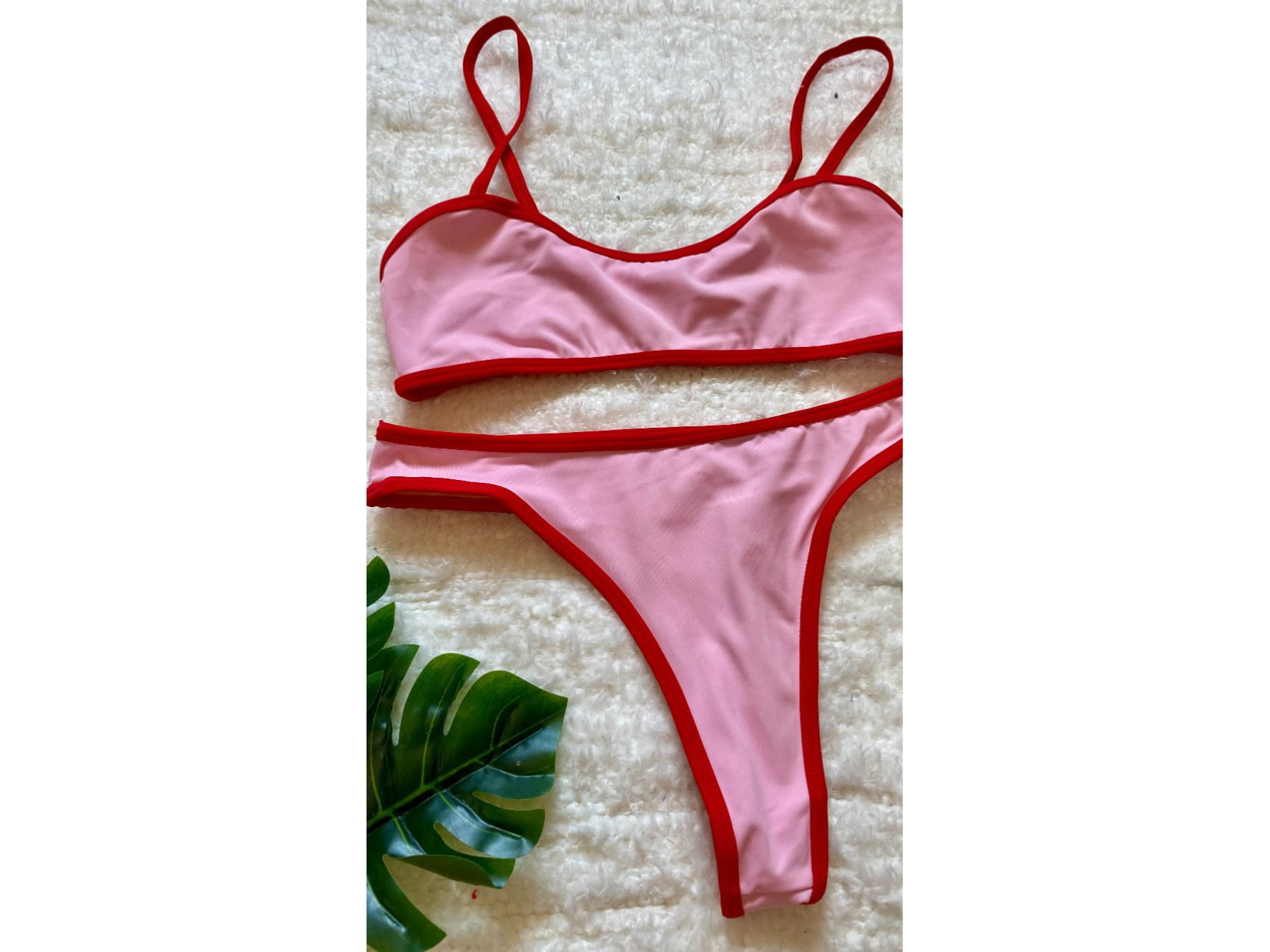 TALLE 90. ROSA CON ROJO