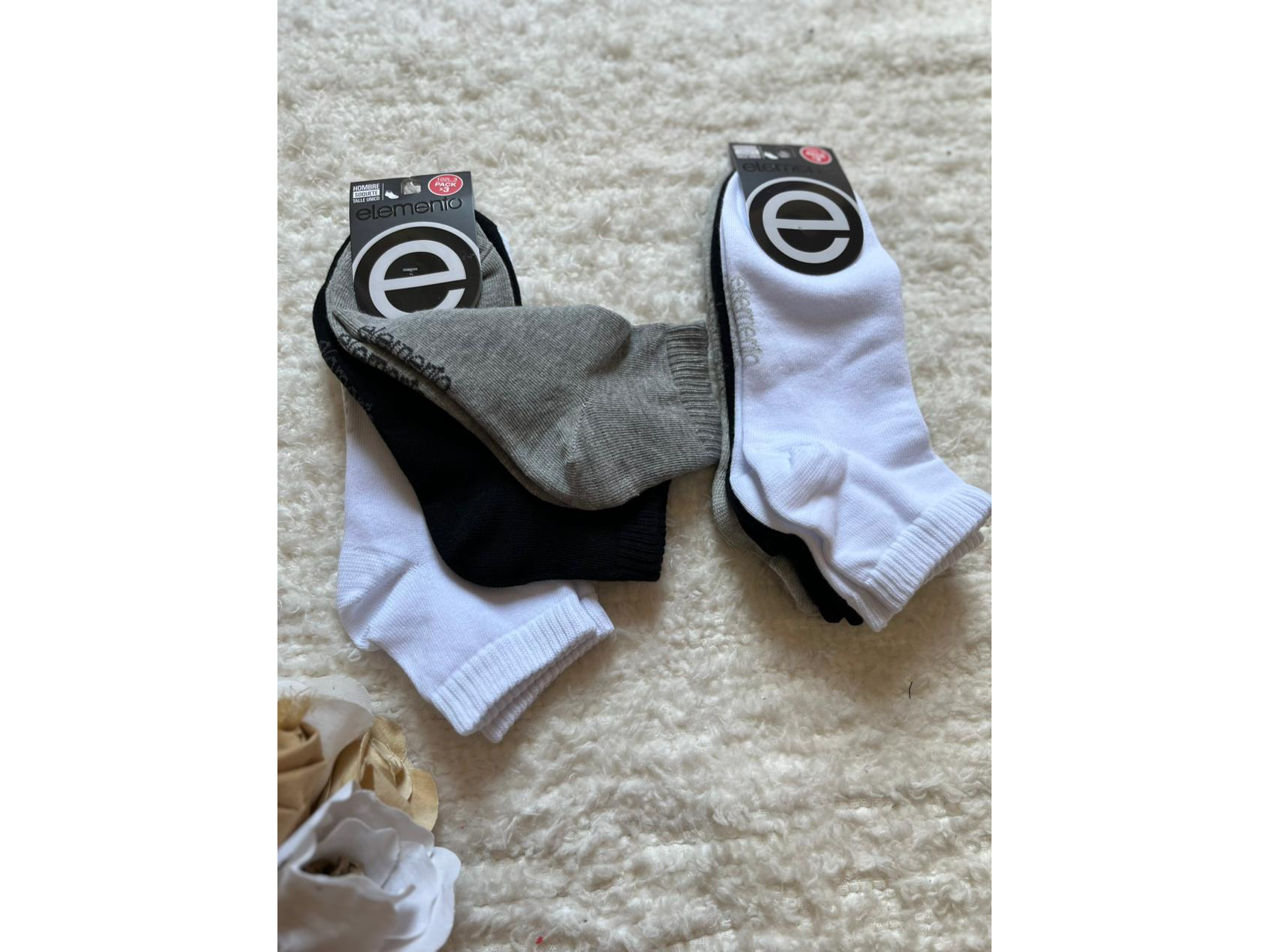 PACK DE 3 SOQUETES DE HOMBRE