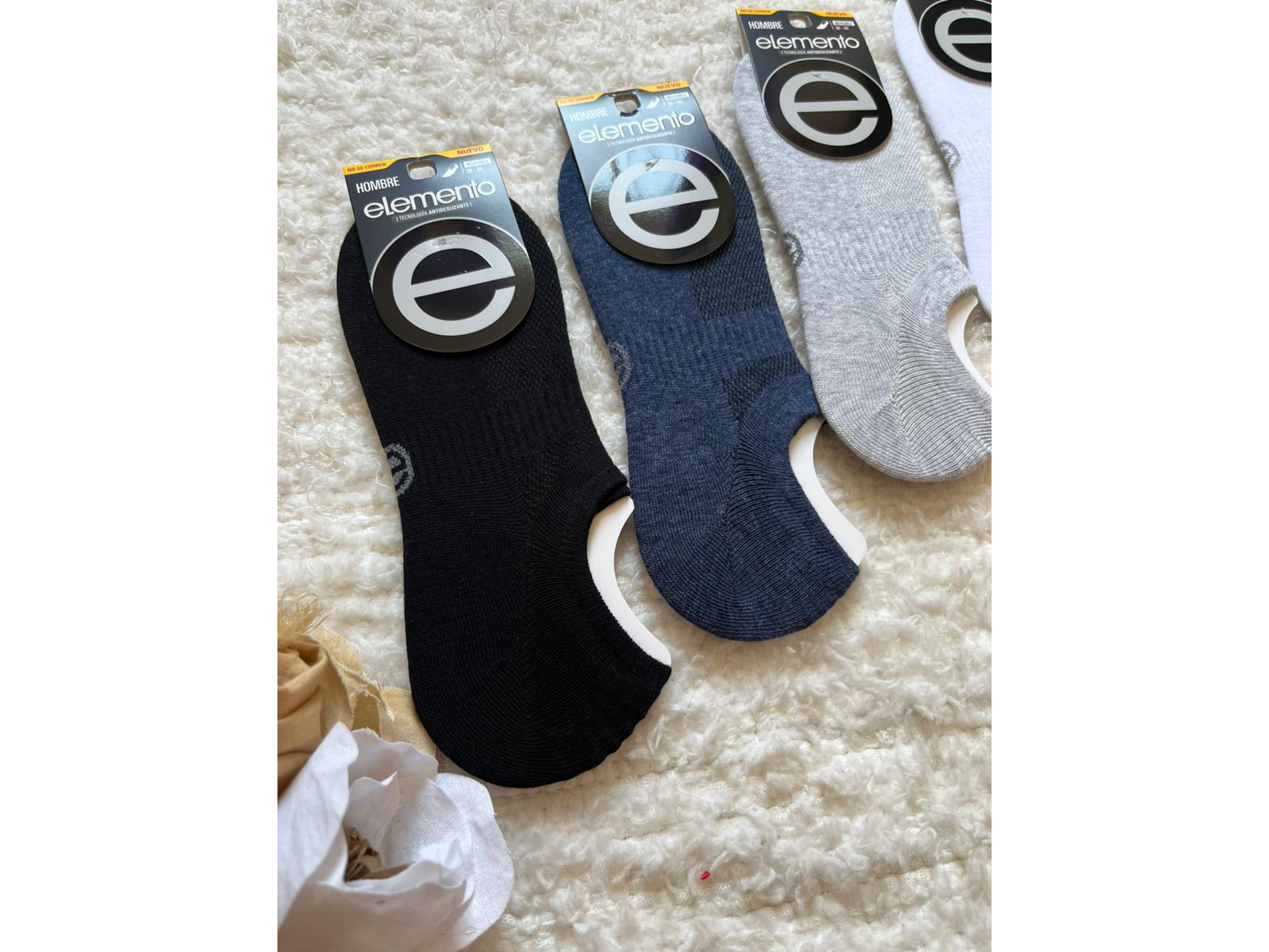 MEDIAS INVISIBLE HOMBRE CON SILICONA EN TALON