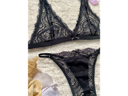 Bralet de encaje! TALLE 90. NEGRO