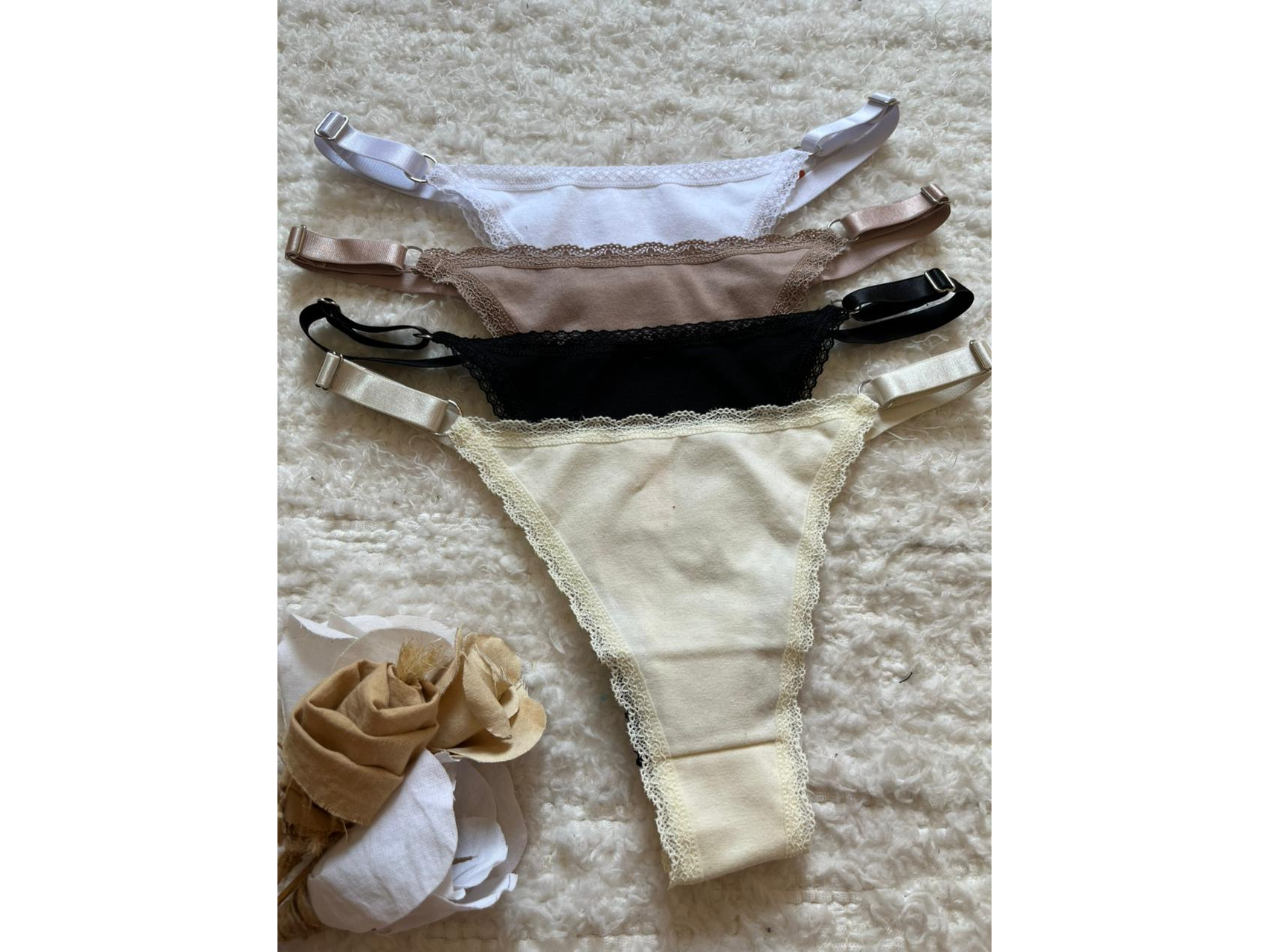 PACK DE 3 ALGODON CON PUNTILLA