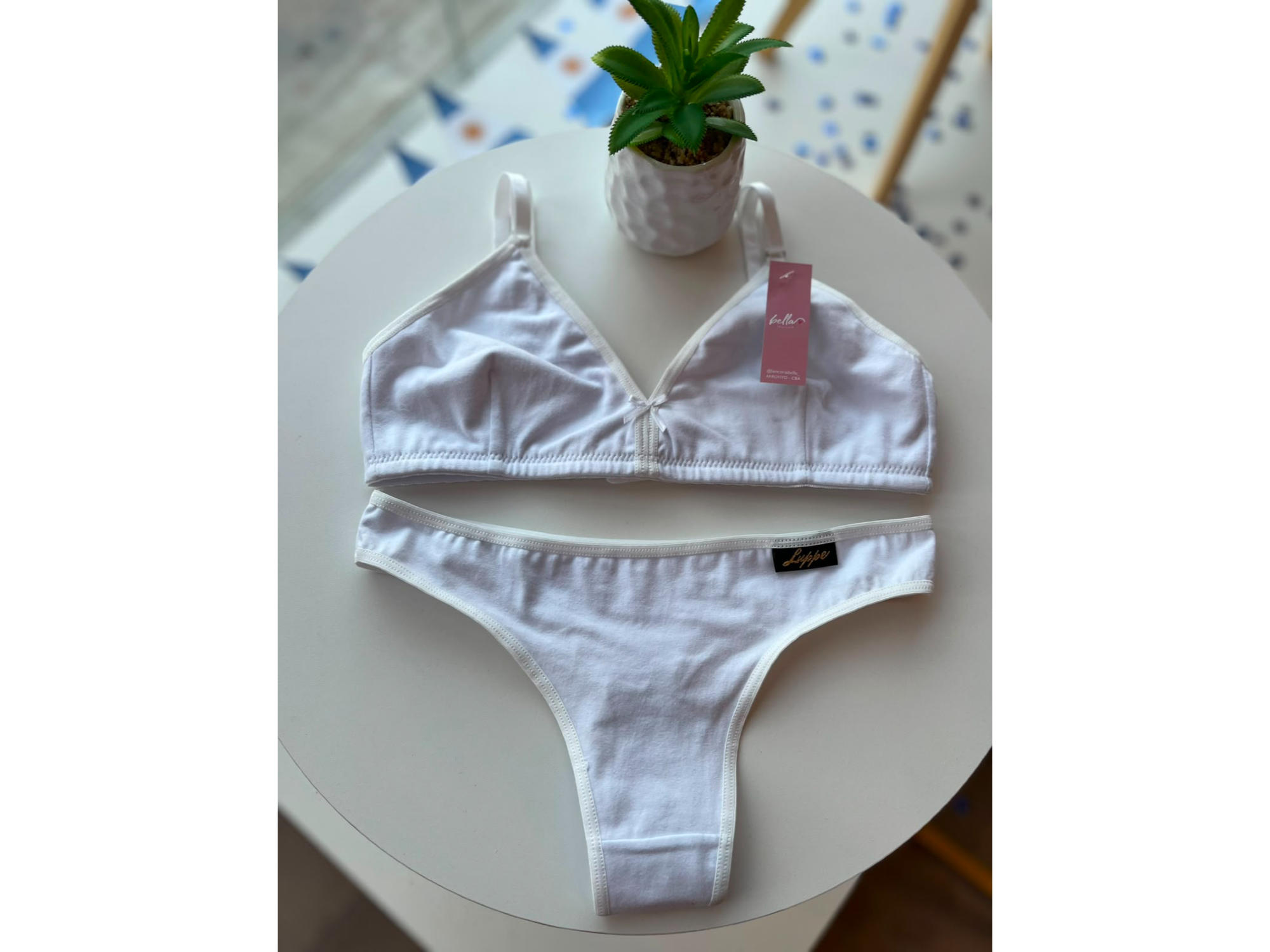 CONJUNTO DE ALGODON. BLANCO