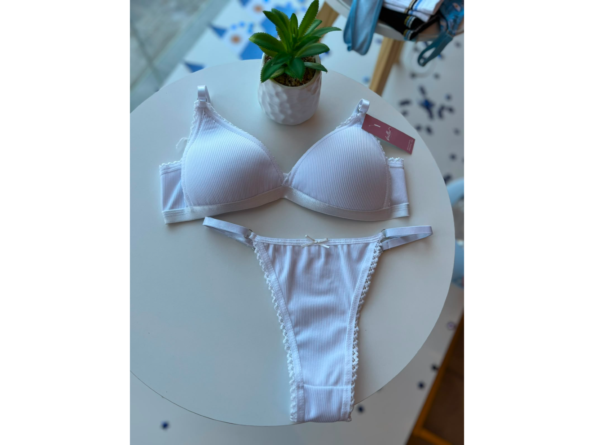 Conjunto triangulo Morley c/les regulable. BLANCO