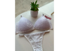 CONJUNTO TRIANGULO DE ENCAJE. BLANCO