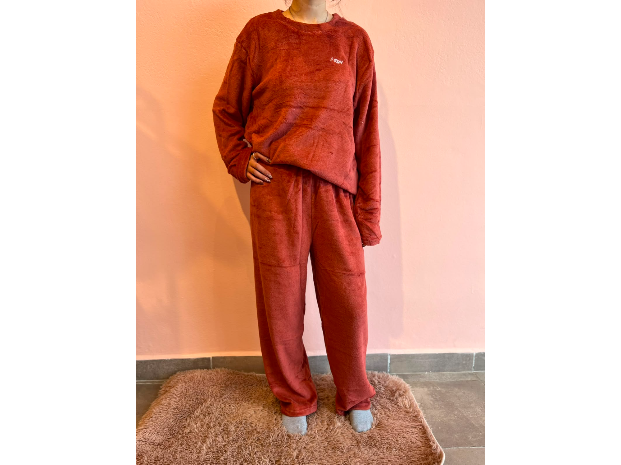 PIJAMA POLAR  SOFT CONJUNTO. ROSA VIEJO
