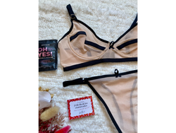 Conjunto con arco! TALLE 95 ROSA/BEIGE