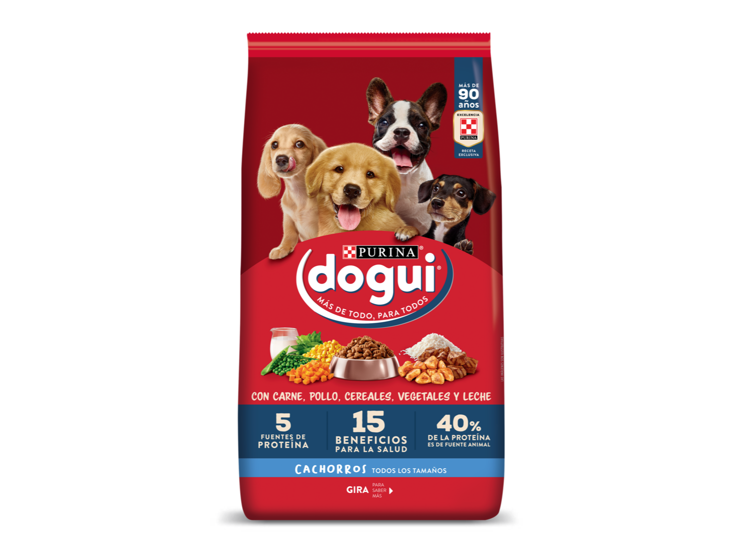 DOGUI Cachorros con carne, pollo, cereales, vegetales y leche