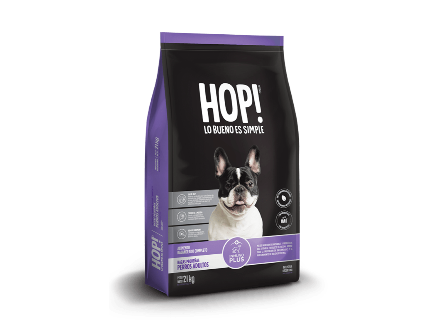 Hop perro adulto razas pequeñas 21 KG + 3 KG DE REGALO