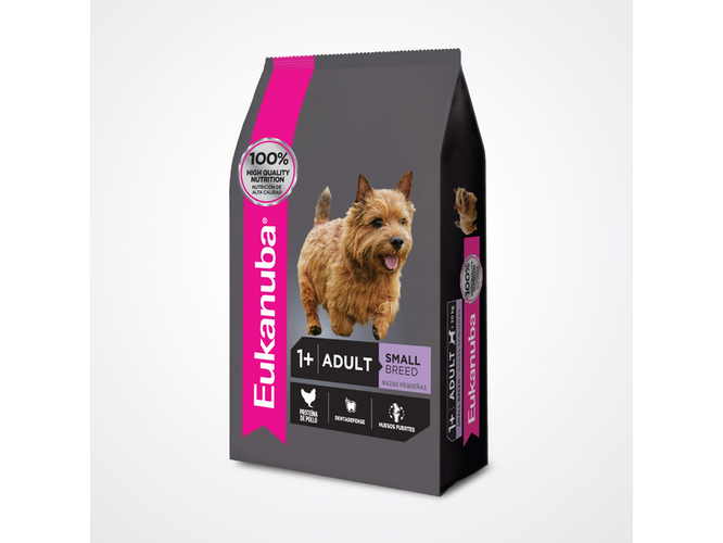 2 BOLSAS Eukanuba perro adulto razas pequeñas 15 KG + TACHO CONTENDOR 15 KG DE REGALO