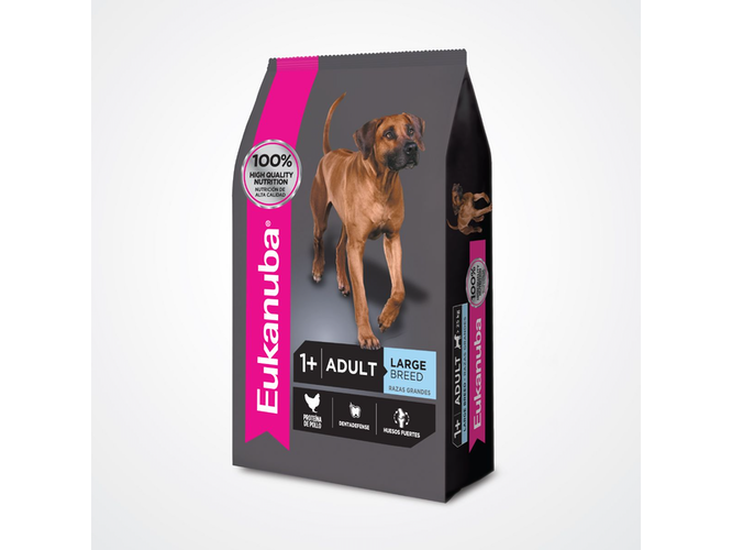 2 BOLSAS Eukanuba perro adulto razas grandes 15 KG + TACHO CONTENDOR 15 KG DE REGALO