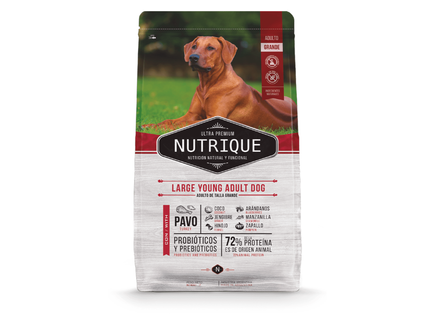 Nutrique perro adulto razas grandes 15 KG + TACHO CONTENEDOR 15 KG DE REGALO