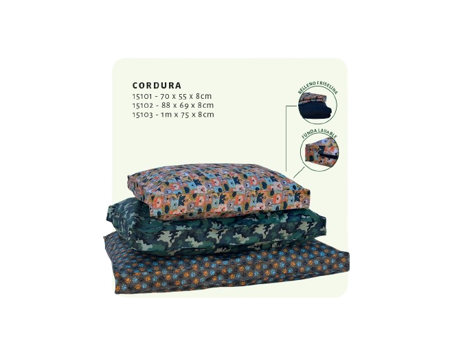 NIDO RECTANGULAR CORDURA DESMONTABLE - MIS MASCOTAS