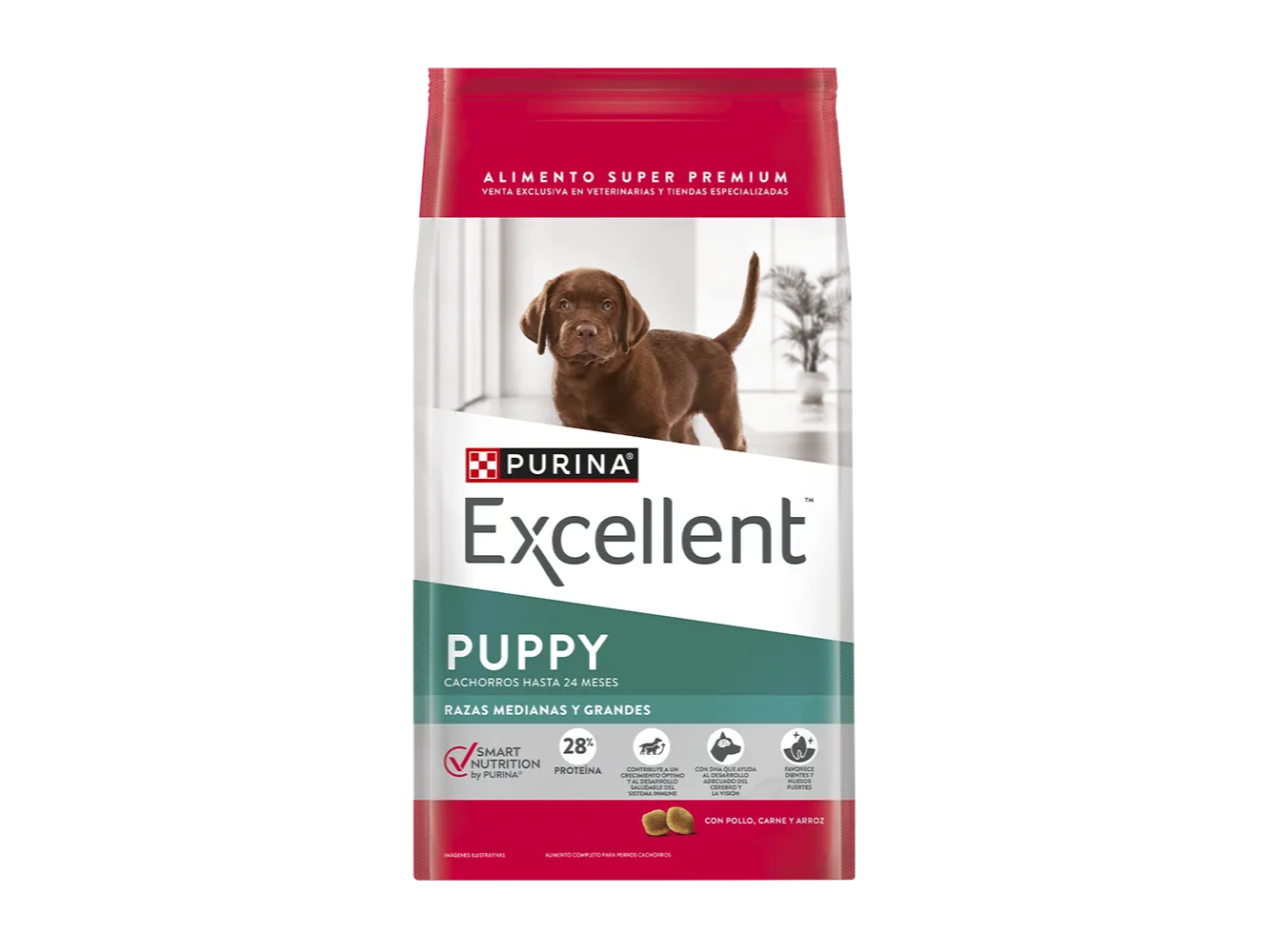 EXCELLENT perro cachorro Pollo y Arroz razas medianas y grandes