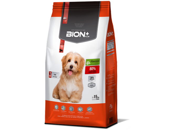 BION+PLUS SUPER PREMIUM PERRO AD RAZA PEQUEÑA 15 KG
