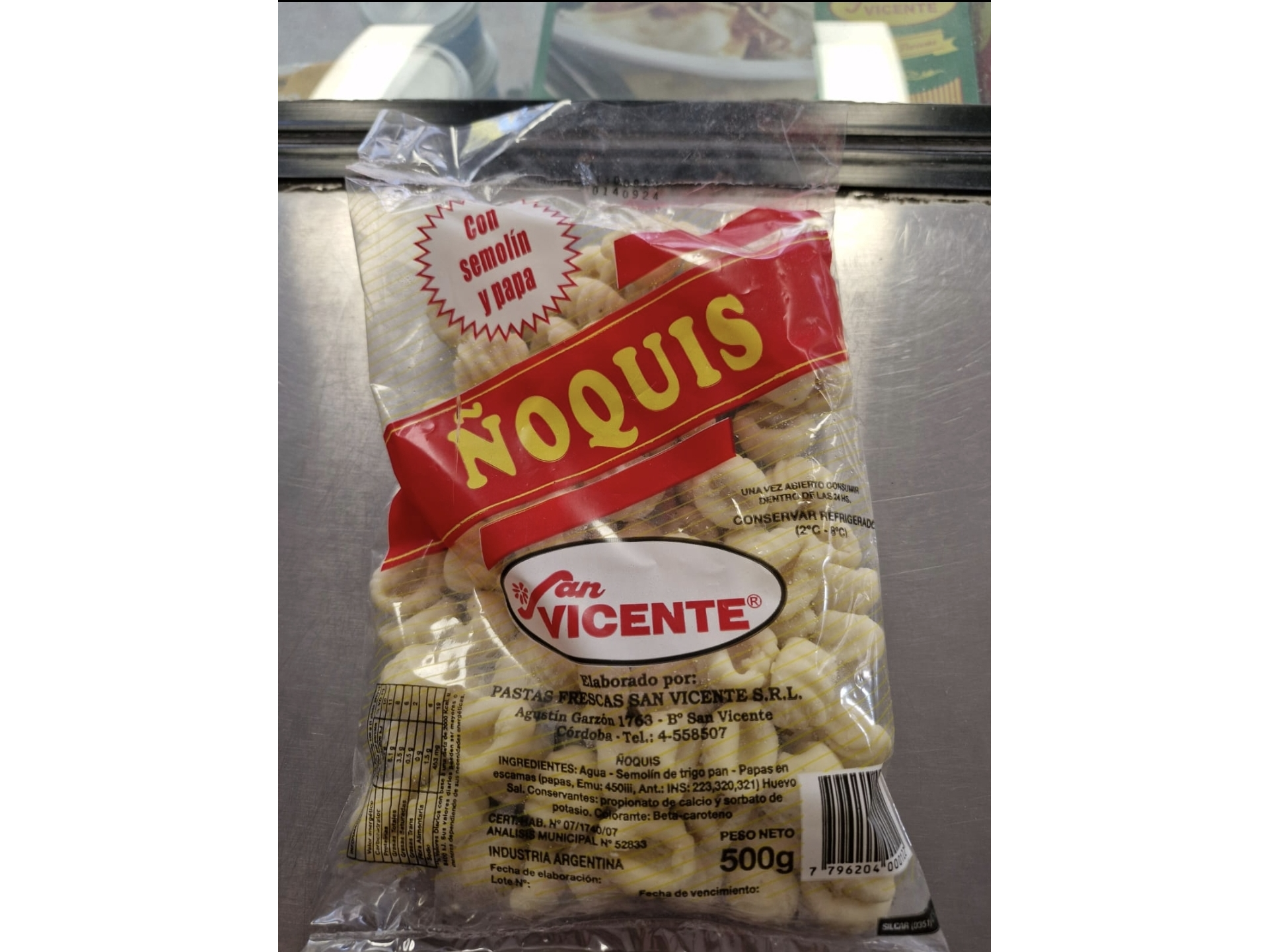 ÑOQUIS PRE COCIDOS 500GR