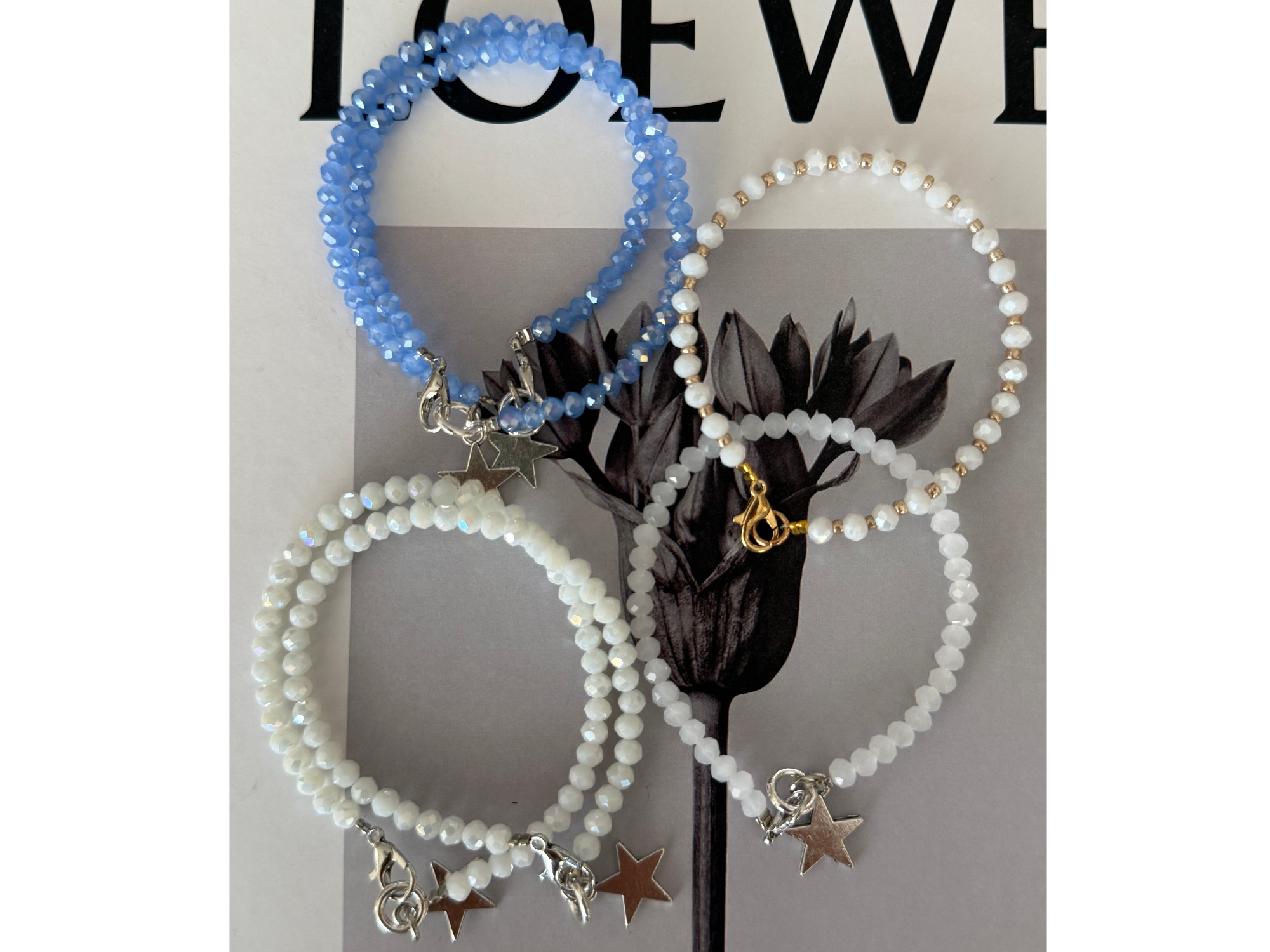 Pulseras Cristal  Tonos Claros