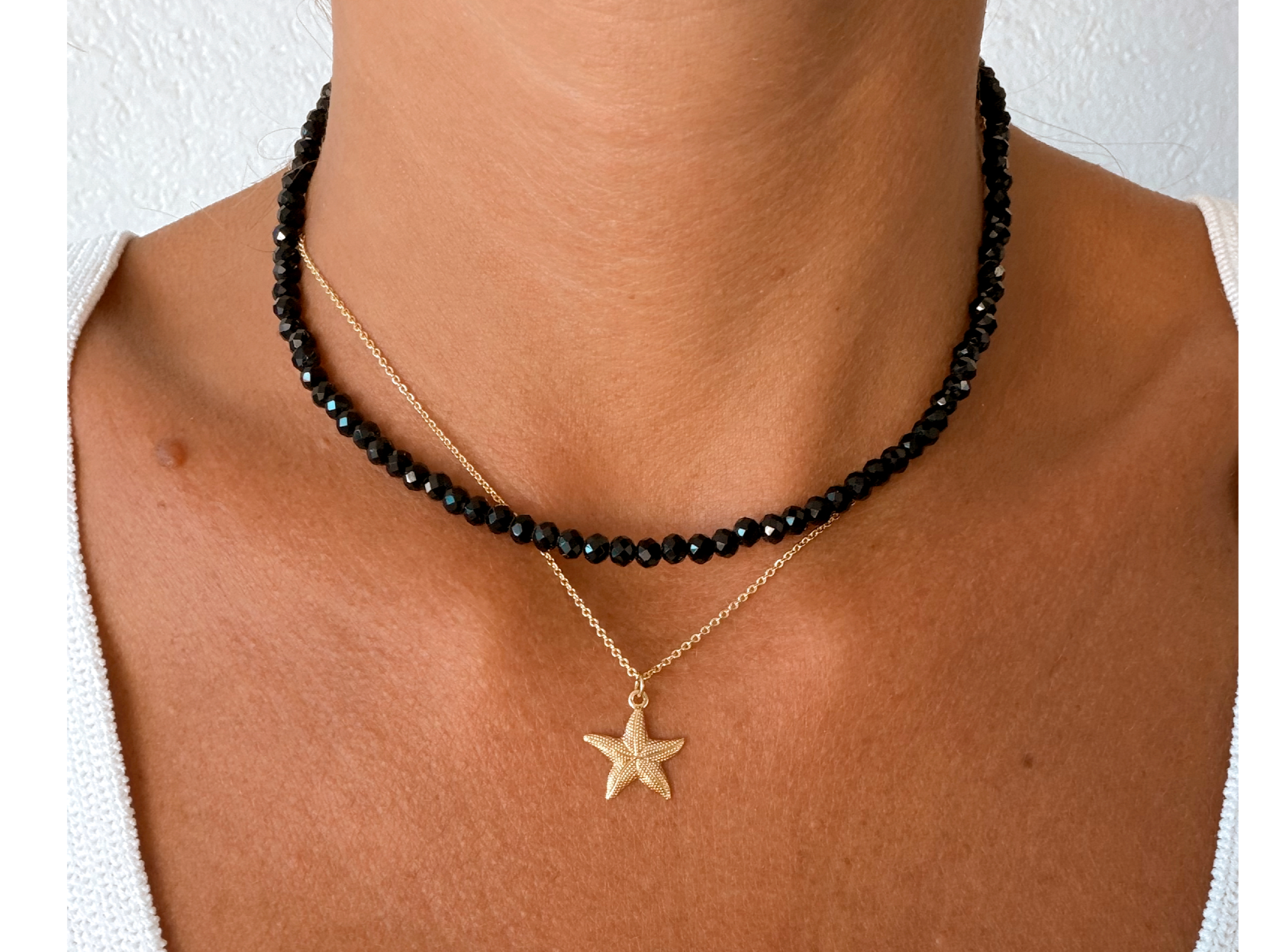 Conjunto Collar Cristal y Collar Gold filled Stella